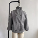 2025 Autumn And Winter New Quality Commuting Comfortable Collar Double Buckle Coat