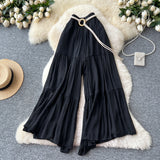 Casual Trousers 2025 Summer Fairy Gentle Wind With High-Waisted Loose-Fitting Broad Leg Skirts And Crotch-Covered Chiffon