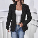 2025 Autumn And Winter Fashion Splicing Collar Repair Cardigan Temperament Blazer