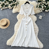 French Inside Sweater Dress Women 2025 Winter Elastic Repair Slimming Famous Wind Single Buckle Knitted Long Skirt