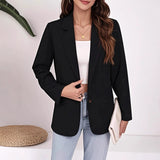 New Wish Spring And Autumn Fashion Splicing Collar Repair Cardigan Temperament Blazer